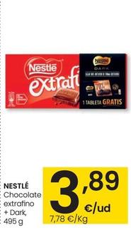 Oferta de Nestlé - Chocolate Extrafino + Dark por 3,89€ en Eroski