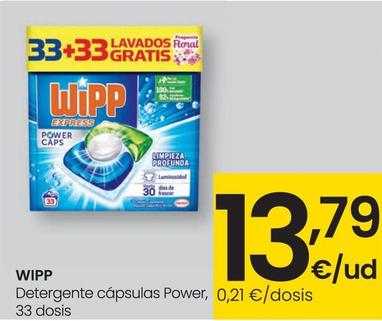 Oferta de Wipp - Detergente Capsulas Power por 13,79€ en Eroski