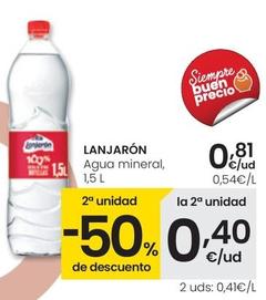 Oferta de Lanjarón - Agua Mineral por 0,81€ en Eroski