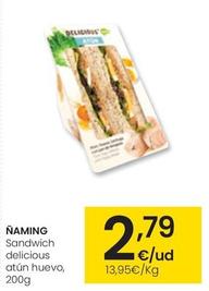 Oferta de Ñaming - Sandwich Delicious Atun Huevo por 2,79€ en Eroski