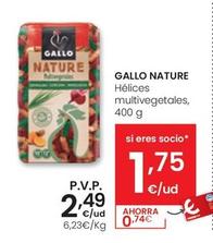 Oferta de Gallo - Nature Helices Multivegetales por 2,49€ en Eroski