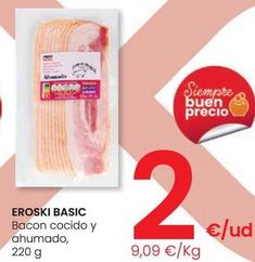 Oferta de Eroski - Basic Bacon Cocido Y Ahumado por 2€ en Eroski