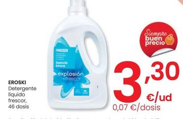 Oferta de Eroski - Detergente Liquido Frescor por 3,3€ en Eroski