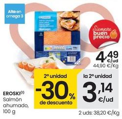 Oferta de Eroski - Salmon Ahumado por 4,49€ en Eroski