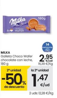 Oferta de Milka - Galleta Choco Wafer Chocolate Con Leche por 2,95€ en Eroski