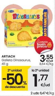 Oferta de Artiach - Galleta Dinosaurus por 3,55€ en Eroski