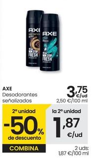 Oferta de Axe - Desodorantes por 3,75€ en Eroski