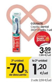 Oferta de Colgate - Cepillo Dental 360 Medio por 3,99€ en Eroski