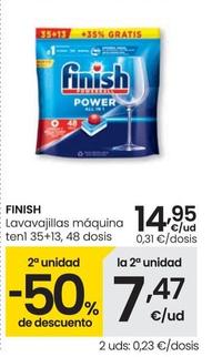 Oferta de Finish - Lavavajillas Maquina Ten1 por 14,95€ en Eroski