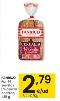 Oferta de Panrico - Pan 14 Semillas 0% Azucar Anadido por 2,79€ en Eroski