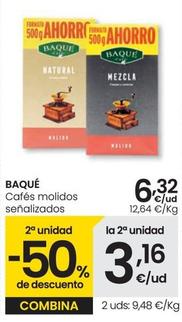 Oferta de Cafe Baque - Cafe Molidos Senalizados por 6,32€ en Eroski