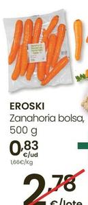 Oferta de Eroski - Zanahoria Bolsa por 0,83€ en Eroski