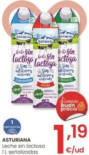 Oferta de Asturiana - Leche Sin Lactosa por 1,19€ en Eroski