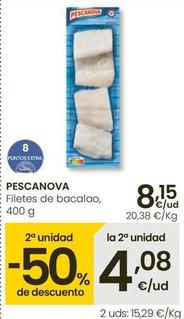 Oferta de Pescanova - Filetes De Bacalao por 8,15€ en Eroski