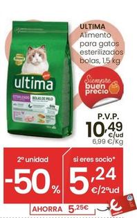 Oferta de Ultima - Alimento Para Gatos Esterilizados por 10,49€ en Eroski