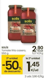 Oferta de Solís - Tomate Frito Casero por 2,9€ en Eroski