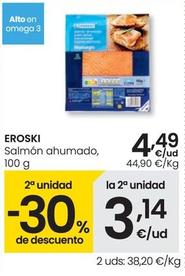 Oferta de Eroski - Salmón Ahumado por 4,49€ en Eroski