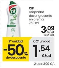 Oferta de Cif - Limpiador Desengrasante En Crema por 3,09€ en Eroski
