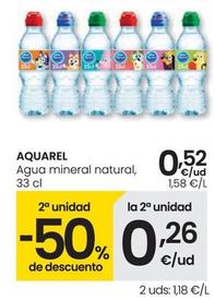 Oferta de Aquarel - Agua Mineral Natural por 0,52€ en Eroski