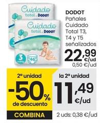 Oferta de Dodot - Pañales Cuidado Total T3 por 22,99€ en Eroski