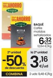 Oferta de Cafe Baque - Café Molidos Senalizados por 6,32€ en Eroski