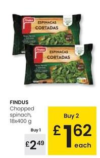 Oferta de Findus - Chopped Spinach por 2,49€ en Eroski