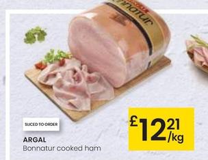 Oferta de Argal - Bonnatur Cooked Ham por 12,21€ en Eroski