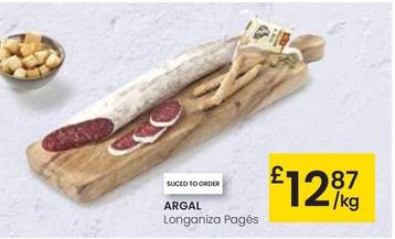 Oferta de Argal - Longaniza Pages por 12,87€ en Eroski