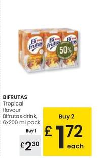 Oferta de Bifrutas - Tropical Flavour Drink por 2,3€ en Eroski