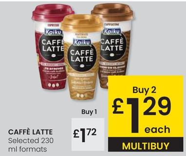 Oferta de Kaiku - Caffe Latte Selected 230 Mi Formats por 1,72€ en Eroski