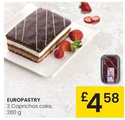 Oferta de Europastry - 3 Caprichos Cake por 4,58€ en Eroski