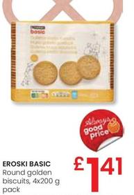 Oferta de Eroski - Basic Round Golden Biscuits por 1,41€ en Eroski