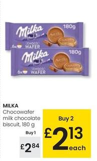 Oferta de Milka - Chocowafer Milk Chocolate Biscuit por 2,84€ en Eroski