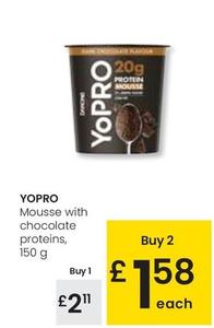 Oferta de Yopro - Mousse With Chocolate Proteins por 2,11€ en Eroski