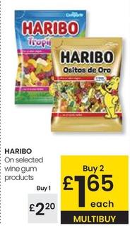 Oferta de Haribo - On Selected Wine Gum Products por 2,2€ en Eroski