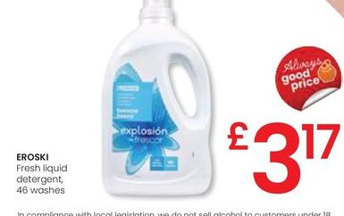 Oferta de Eroski - Fresh Liquid Detergent por 3,17€ en Eroski