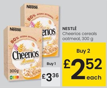 Oferta de Nestlé - Cheerios Cereals Oatmeal por 3,36€ en Eroski