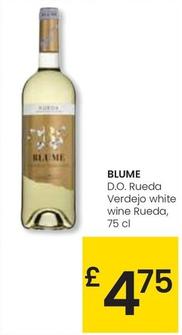 Oferta de Blume - D.o.rueda Verdejo White Wine Rueda por 4,75€ en Eroski