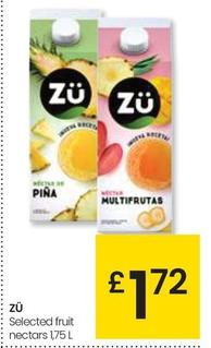 Oferta de Zu - Selected Fruit Nectars por 1,72€ en Eroski