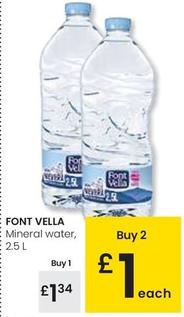 Oferta de Font Vella - Mineral Water por 1,34€ en Eroski