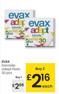 Oferta de Evax - Salvaslip Adapt Fresh por 2,88€ en Eroski