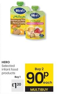 Oferta de Hero - Selected Infant Food Products por 1,2€ en Eroski