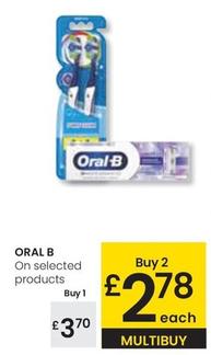Oferta de Oral B - On Selected Products por 3,7€ en Eroski