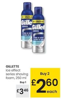 Oferta de Gillette - Ice Effect Series Shaving Foam por 3,46€ en Eroski