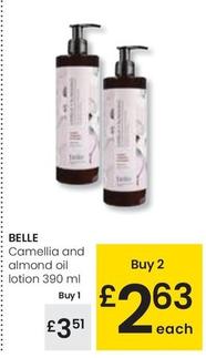 Oferta de Belle - Camellia And Almon Oil Lotion por 3,51€ en Eroski