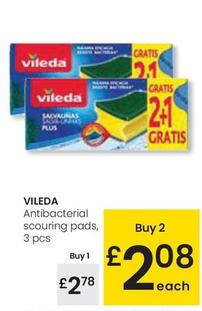 Oferta de Vileda - Antibacterial Scouring Pads por 2,78€ en Eroski