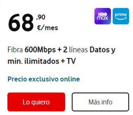 Oferta de  por 68,9€ en Vodafone