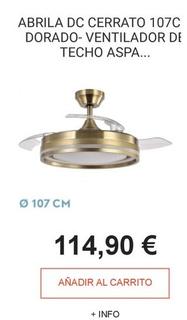 Oferta de Ventilador de techo por 114,9€ en La Oportunidad