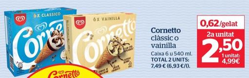 Oferta de Cornetto - Classico o Vainilla por 4,99€ en La Sirena