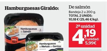 Oferta de Giraldo - Hamburguesas De Salmon  por 6,29€ en La Sirena